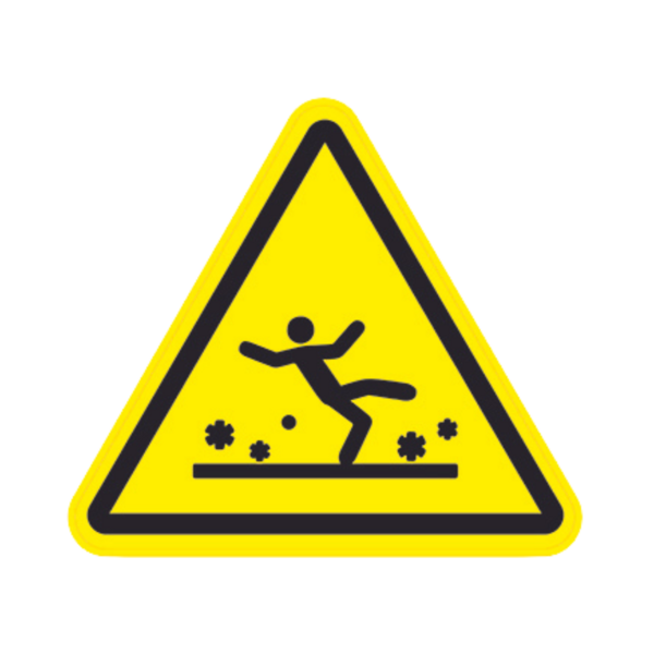 Panneau Triangle PSI Danger Sol verglassé TRI-ABS162